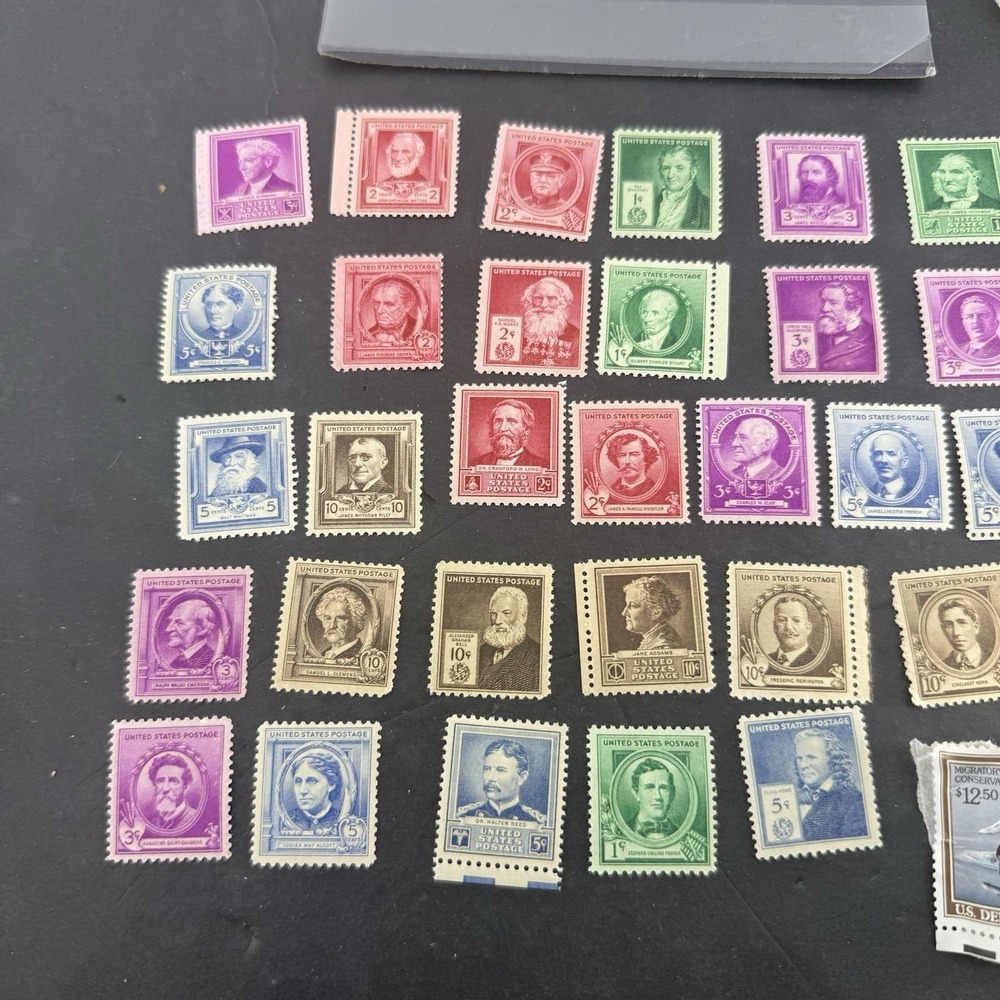 Vintage US Stamp Collection Lot 35+ Washington Lincoln President Duck Stamp Mint - Picture 3 of 17